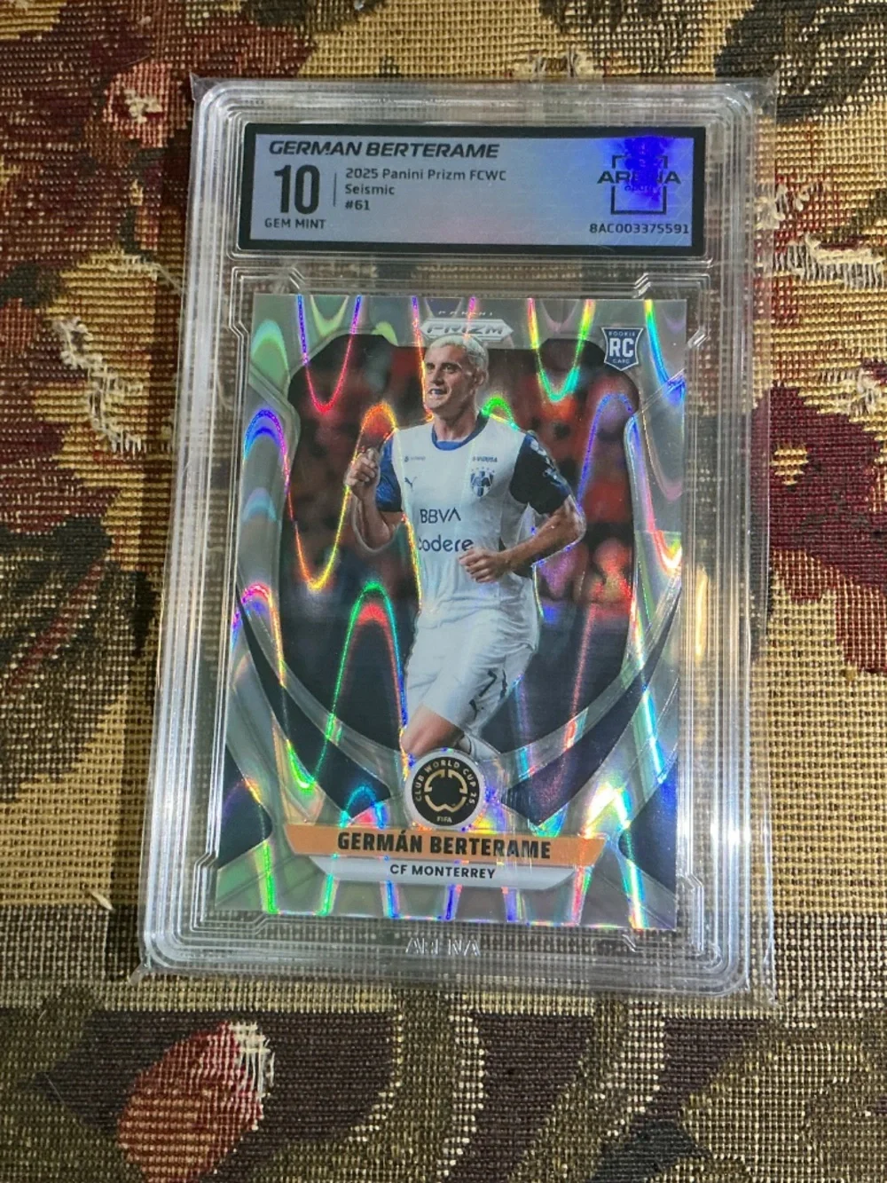 2025 Panini Prizm FIFA Club World Cup Germán Berterame #61 Seismic Arena 10